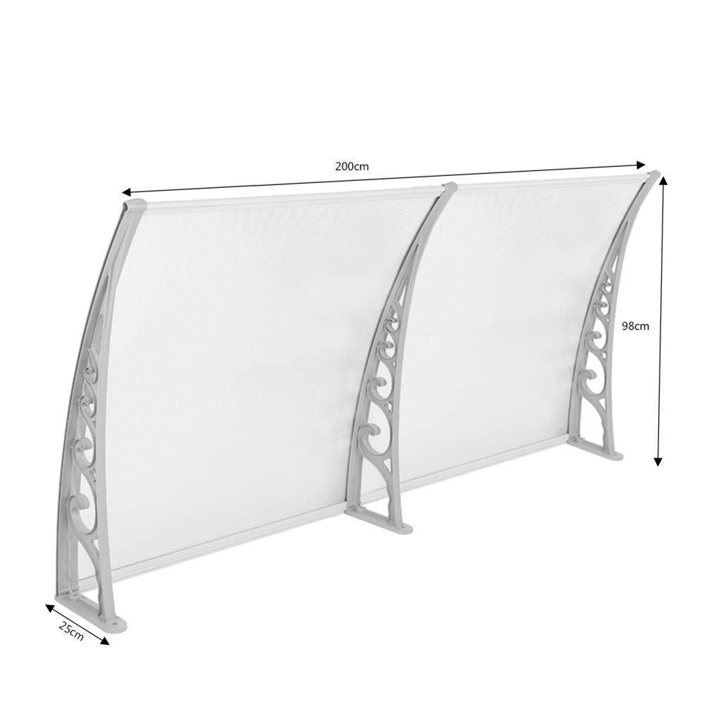 Toldo de Puerta Plegable Corredero, Ventana Blanca, Protector Lluvia Puerta Exterior, Nieve, cobertido Delantero, Porche, Sombra