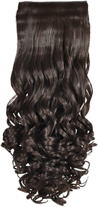 KIS Beautiful Ud2 Curly Hair Extension Set (22 Pcs Clips) With Natural Brown Color 100% Natural Human Hair Blend Salon-Quality Voluminous Luxurious | Tangle Free Hair