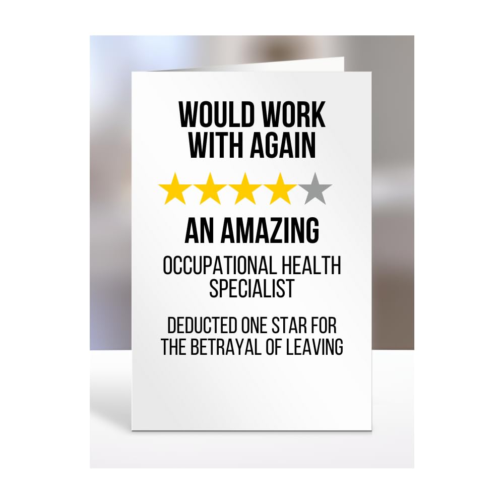 Would Work with Again, Funny Leaving Card for Occupational Health Specialist, Farewell, Great Gift for Colleagues, Boss, Manager, Goodbye, Christmas, Joke, Silly, Gag, A5-223b_269 — image 1