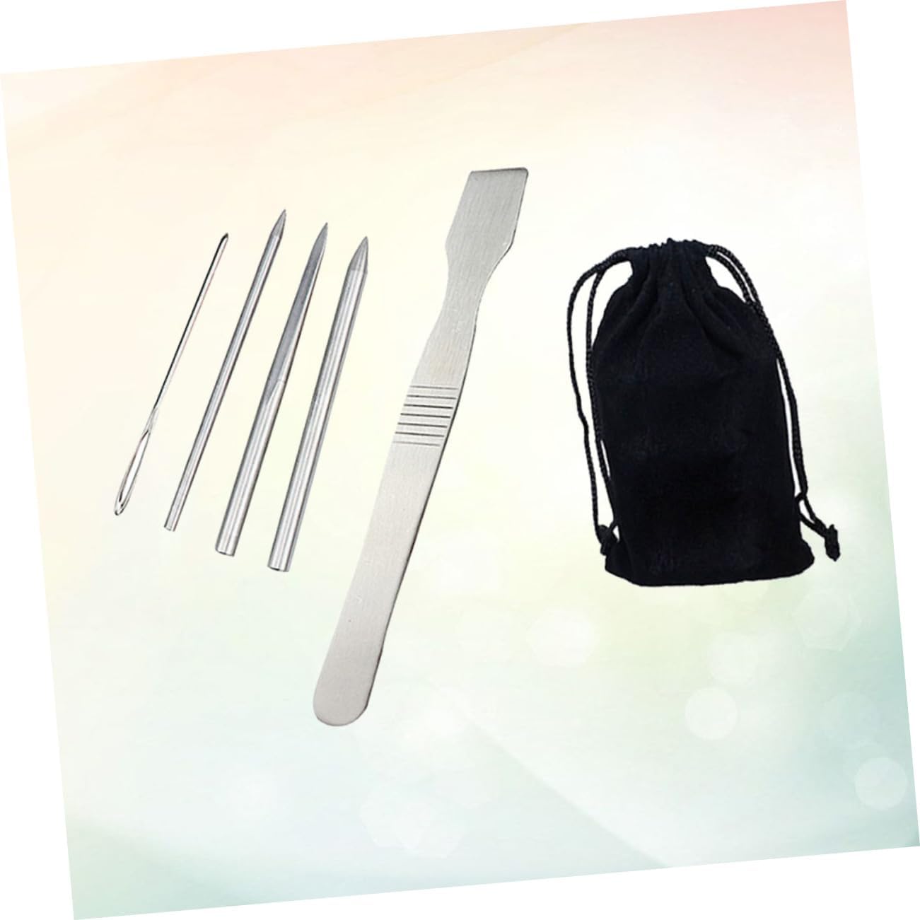 SEWACC Stainless Steel Needles Set of 5 Perfect for Leather Weaving Lacing Stitching Bracelets