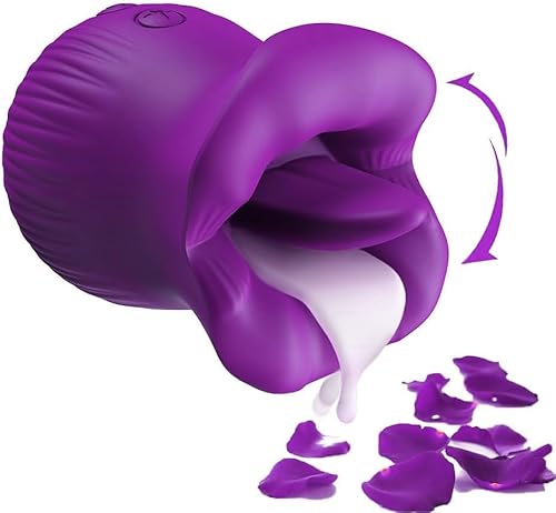 2024 Upgraded Shape Roses 10 Modes Toy Function Handheld Tool Travel Easy Cleaning Birthday Party Gift Purple 25Z7512