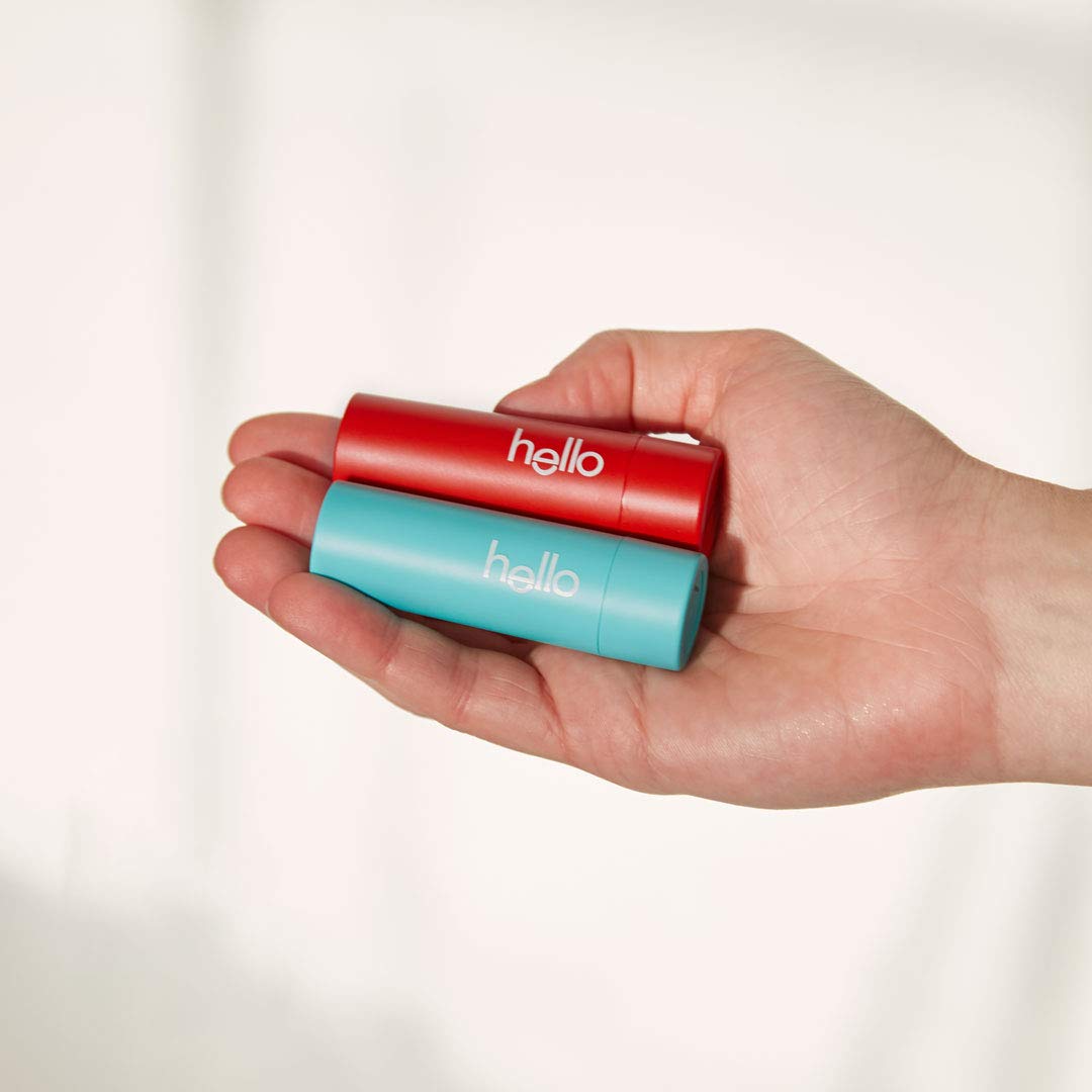 Hello Moisturizing Vegan Lip Balm, Sweet Mint, Beeswax Free, Petrolatum Free, and Parabens Free, 0.15 Ounce (Pack of 4) : Beauty & Personal Care