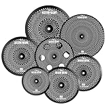 PD Phantom Series Low-Volume Silent Cymbal Set – 7-Piece Quiet Cymbals for Drummers – Includes 10″ Splash, 14″ Hi-Hats×2, 16″ Crash, 16″ Trash Crash, 18″ China & 20″ Ride – Black – Factory Direct