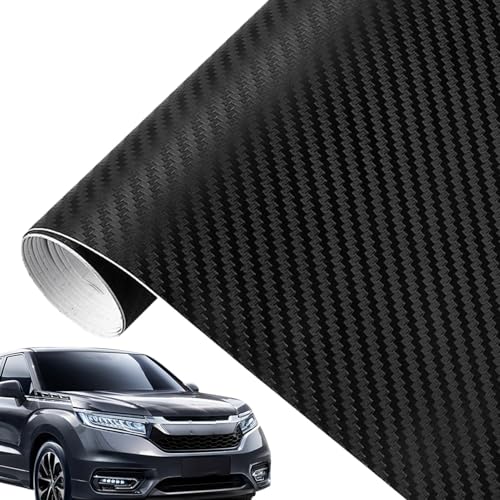 Foglio in fibra di carbonio, pellicola per carrozzeria | Pellicola per auto da 127x30 cm, pellicola esterna per auto, rotolo di pellicole adesive impermeabili, antigraffio, per camion, SUV, auto