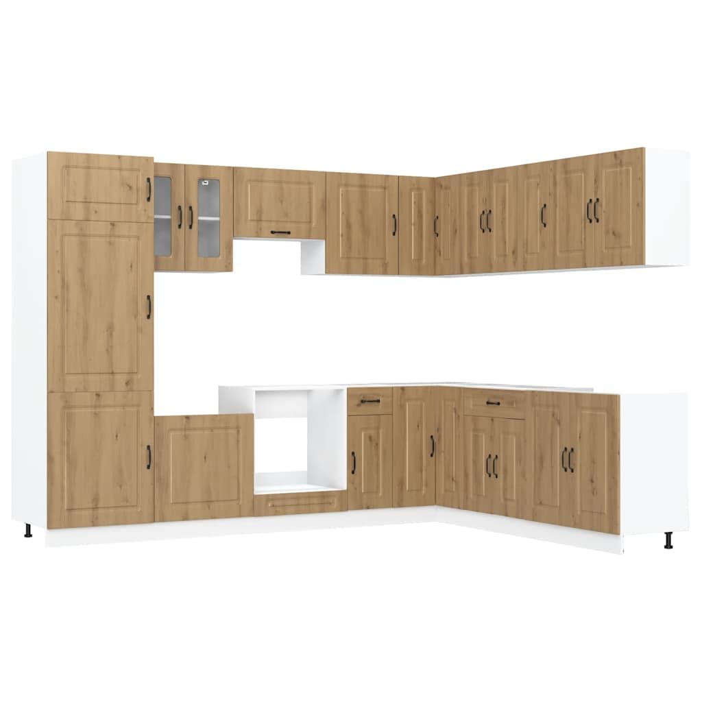 14-TLG. Küchenschrank-Set Kalmar Artisan-Eiche Holzwerkstoff