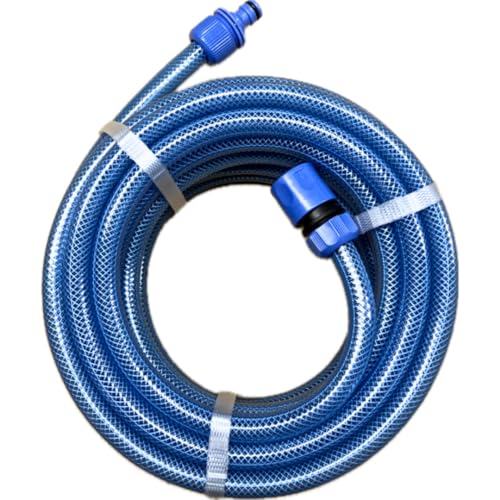 延長ホース ジョイント付 内径12mm × 5m 10m 20m 30m YM22721 YM24011 園芸 耐圧 洗車 畑 散水 屋外 水やり ガーデニング ガーデンホース ブルー (オスメス:10m)