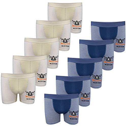 PiriModa Lot de 10 boxers en coton pour garçon Taille 92-158 Âge 2-13 ans - Multicolore - Taille Unique Cover