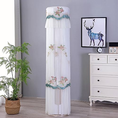 MOTGUV Home Zylindrischer Schrank Kreisförmige Klimaanlagenhülse Elegante und einfache atmosphärische Klimaanlage Staubschutzhülle hebt Sich beim Einschalten Nicht ab (175 * 40 cm), Style 1