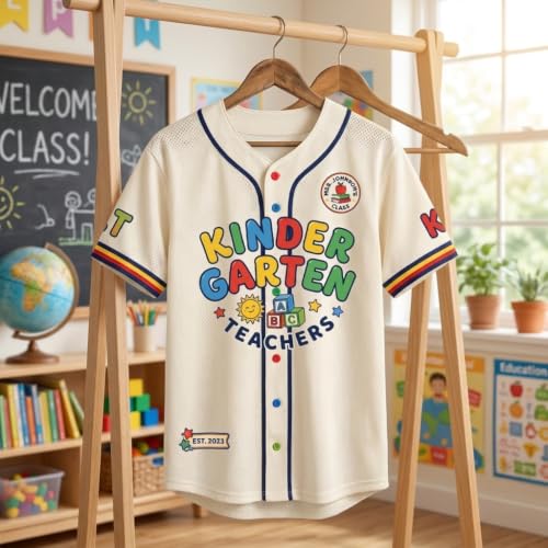 Back to School Teacher Jersey Shirt - Personalized Baseball Teacher Shirts for Women Men Student, School Jersey Outfit miniatura 3