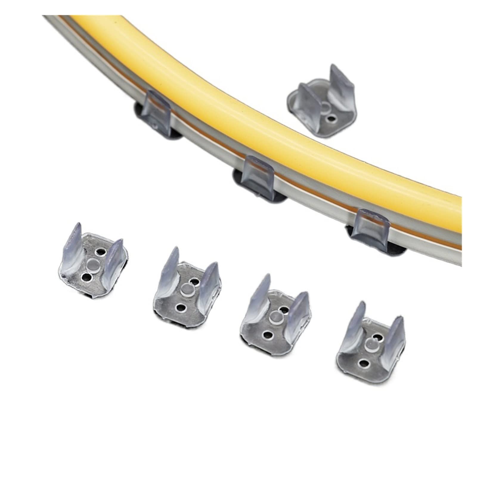 Clips de fixation pour bande LED avec boucles anti-affaissement pour ruban flexible