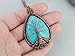 Handmade Tree of life blue turquoise necklace Healing and protection amulet Wire wrapped pendant Fashion unisex jewelry Copper anniversary present ideas for men women