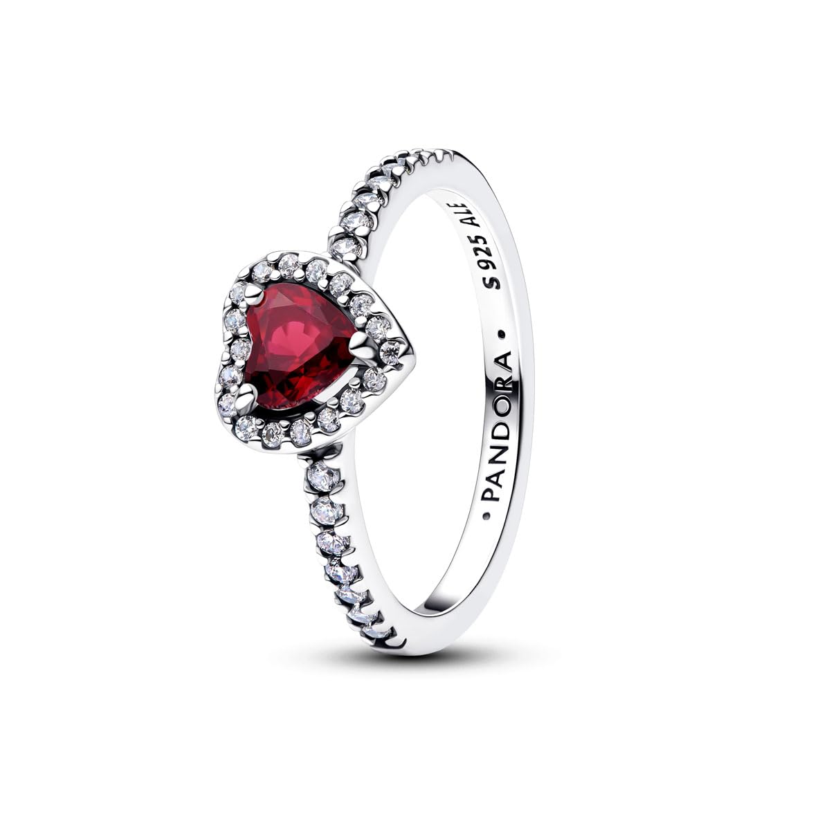 Bague Pandora argent 925 résistant au ternissement cœur fuchsia - 6