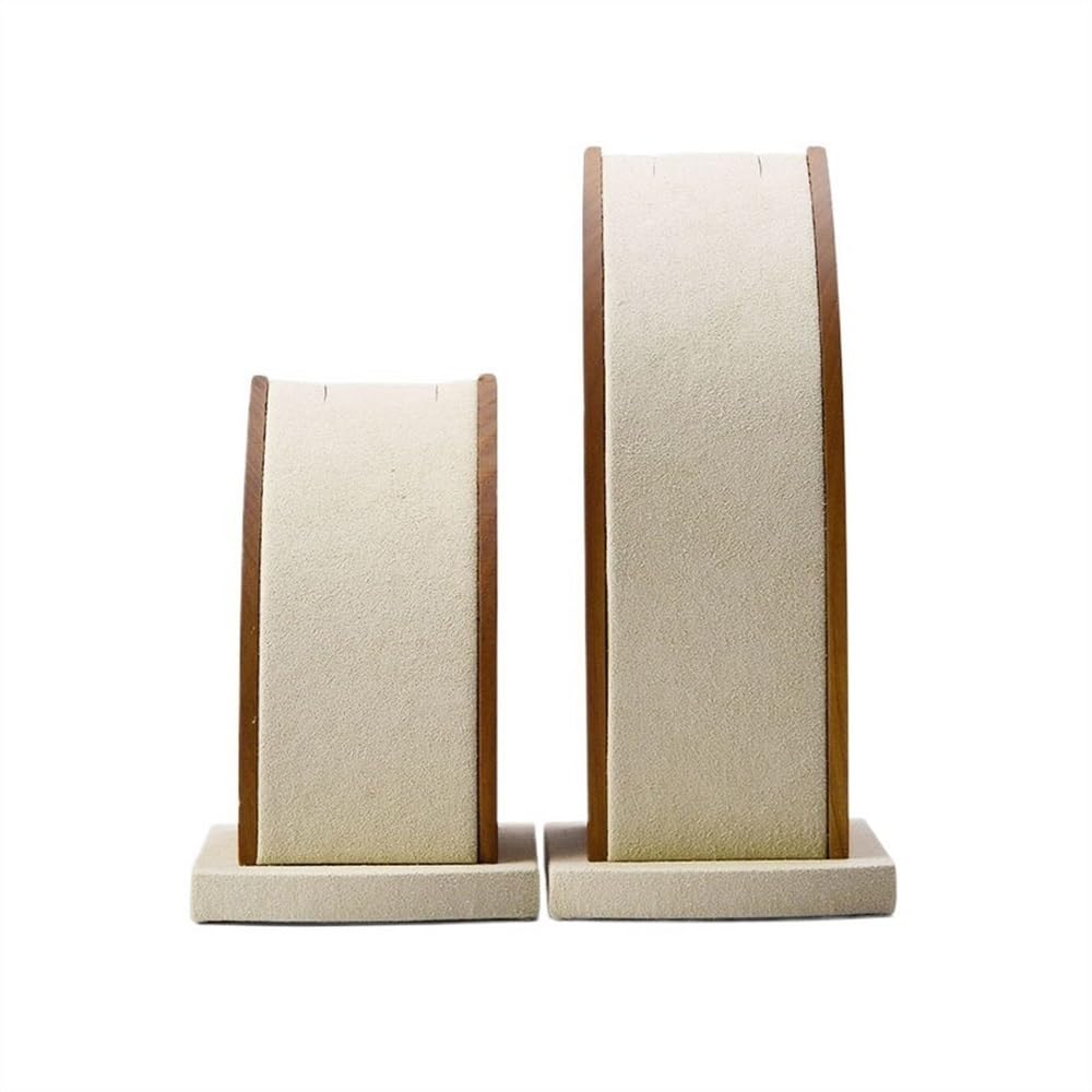 Zeng25liangOu-12 jewellery stand Wooden Vintage Jewelry Rack Necklace Display Rack Curved Jewelry Display Rack Window Shooting Props for Display and Storage(Beige)