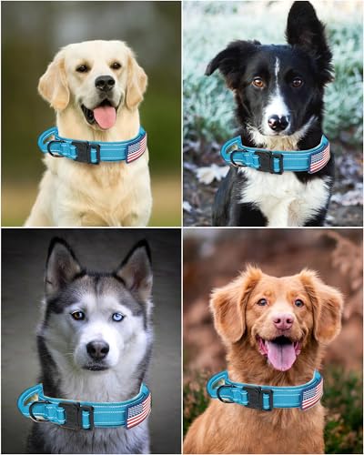 Collier tactique pour chien réfléchissant XL en métal robuste - 7