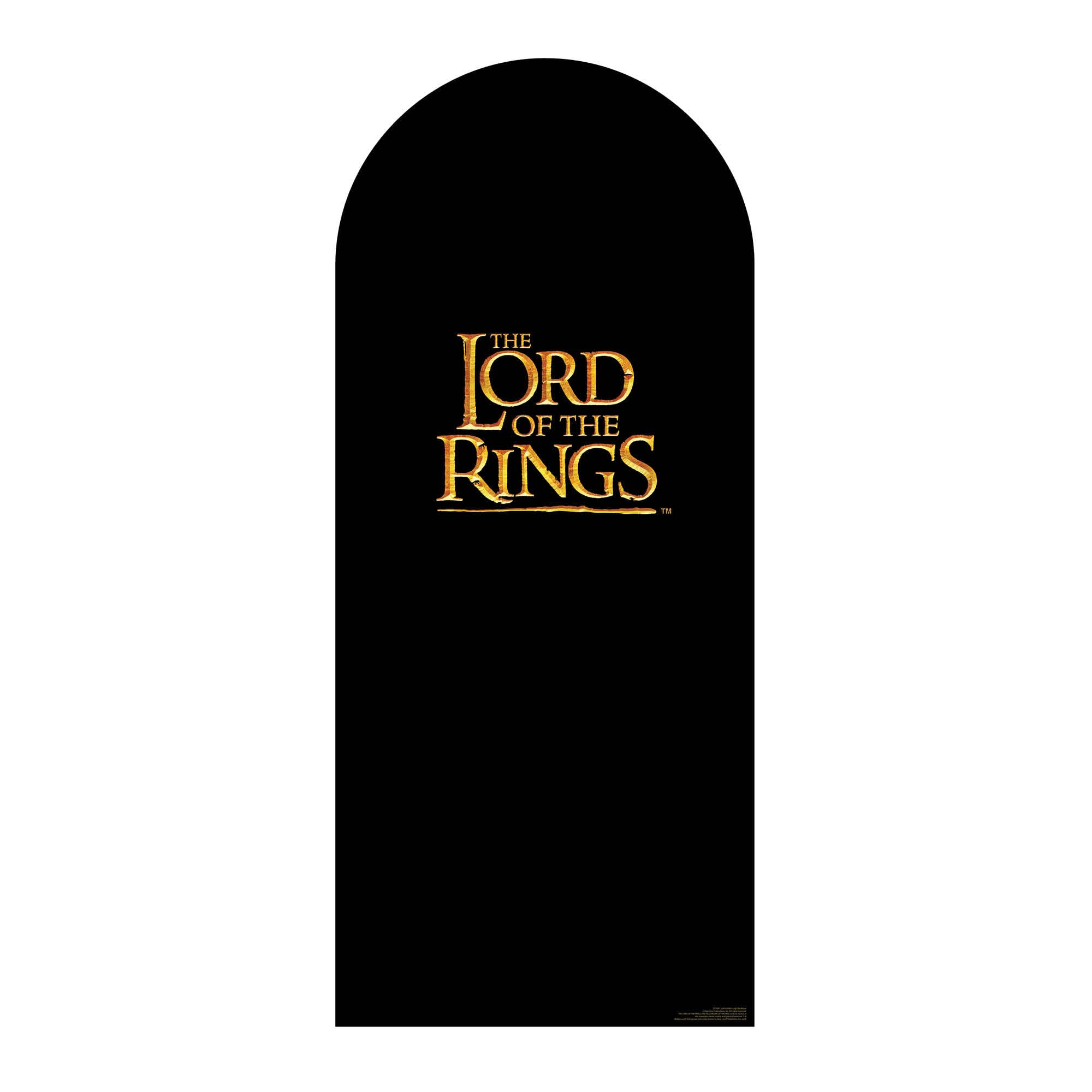 Star Cutouts SC4561 Lord of the Rings Golden Logo Backdrop Cardboard Cutout – Lifesize 185cm Middle-earth Display for Events