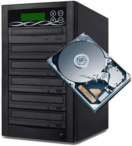 BestDuplicator 5 Target Standalone 24X CD/DVD Duplicator SATA DVDRW + Built-In 400GB HDD Storage