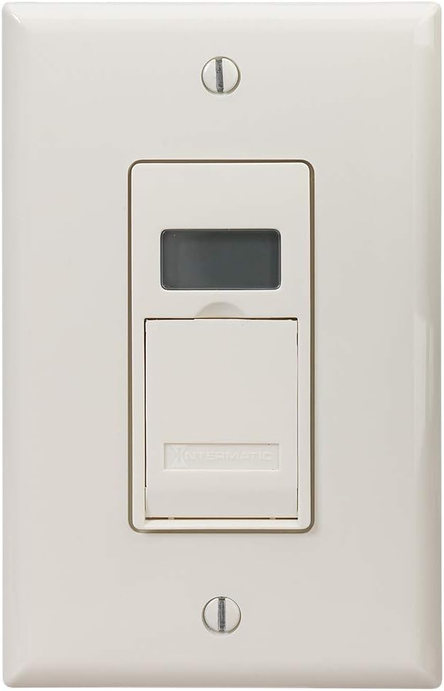 Intermatic EJ600 120 Volt Indoor Digital Astro In-Wall Timer, White