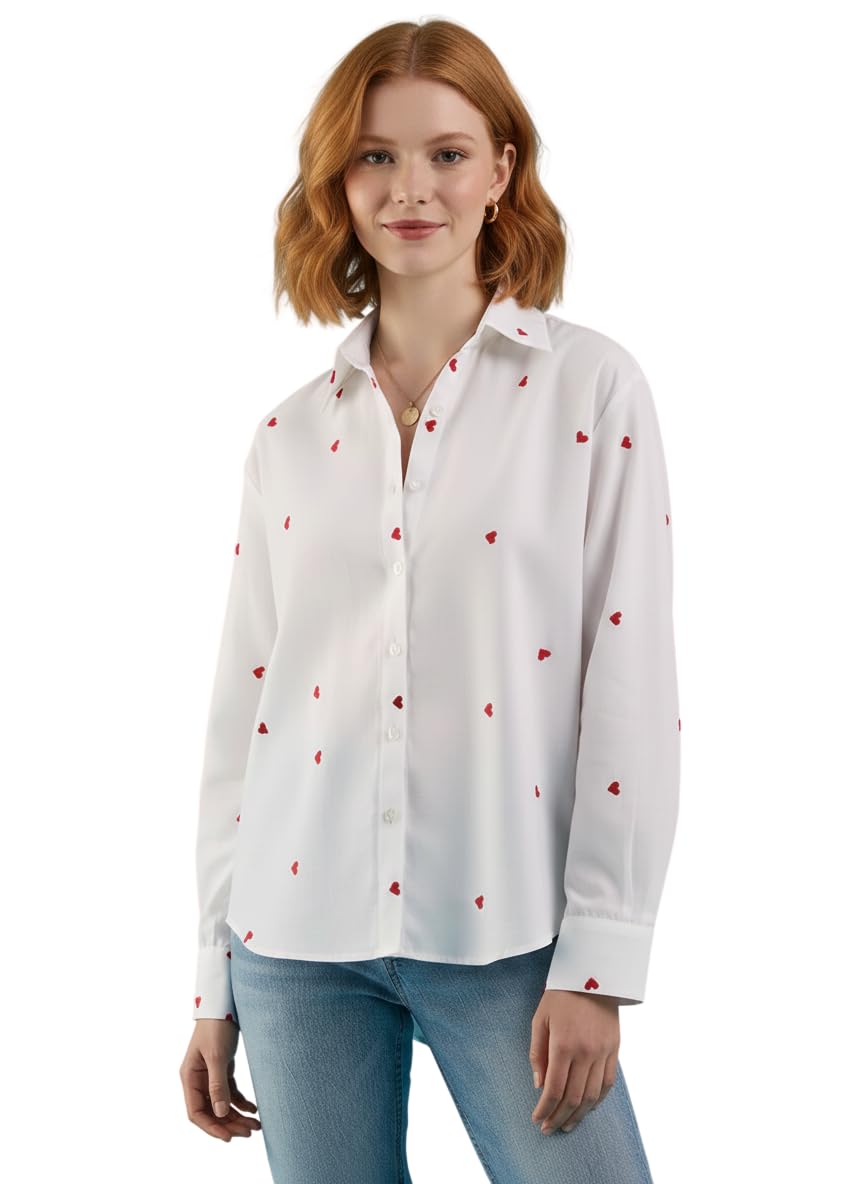 Shirt for Women | Shirt for Woman |Korean Style Full Sleeve Oversized Button Down Shirt’s | Tops for Women’s |Plus Size Workwear Top for Office & Casual Wear