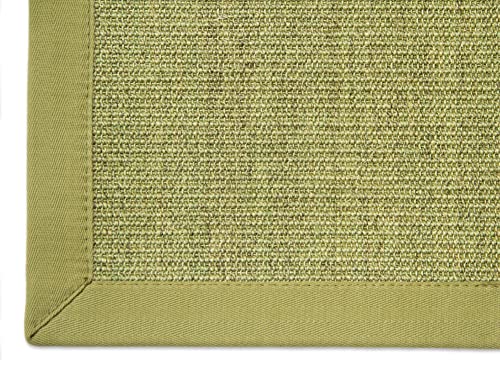Astra Sisal Teppich Manaus mit Bordüre Farbe heu Kiwi grün 100% Sisal - 18 Größen, Größe:...