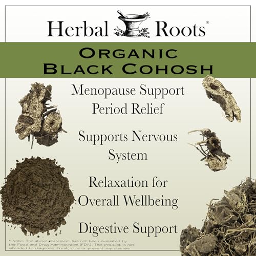 Herbal Roots Organic Black Cohosh Root Capsules - Menopause Support - 3 Month Supply - Certified USDA Organic -90 Vegan Capsules - Image 4