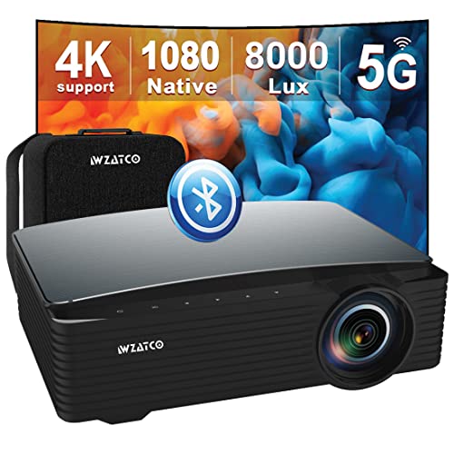 Image of WZATCO Alpha S6 | New Improved | 8000 Lumens (715 ANSI) | Electronic Focus | 4D Correction | Android TV 9.0 | Native 1080P Full HD | 4K Support | LED Cinema Projector for Home