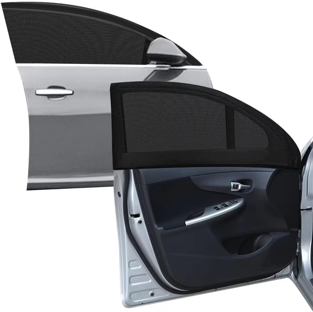 4pcs Car Window Shades Mosquito Bug Net for Ford Maverick 2025 2024 2023 2022, Car Window Screens or Baby Kids Adults Pet, Breathable Mesh Sun Shade Blocker