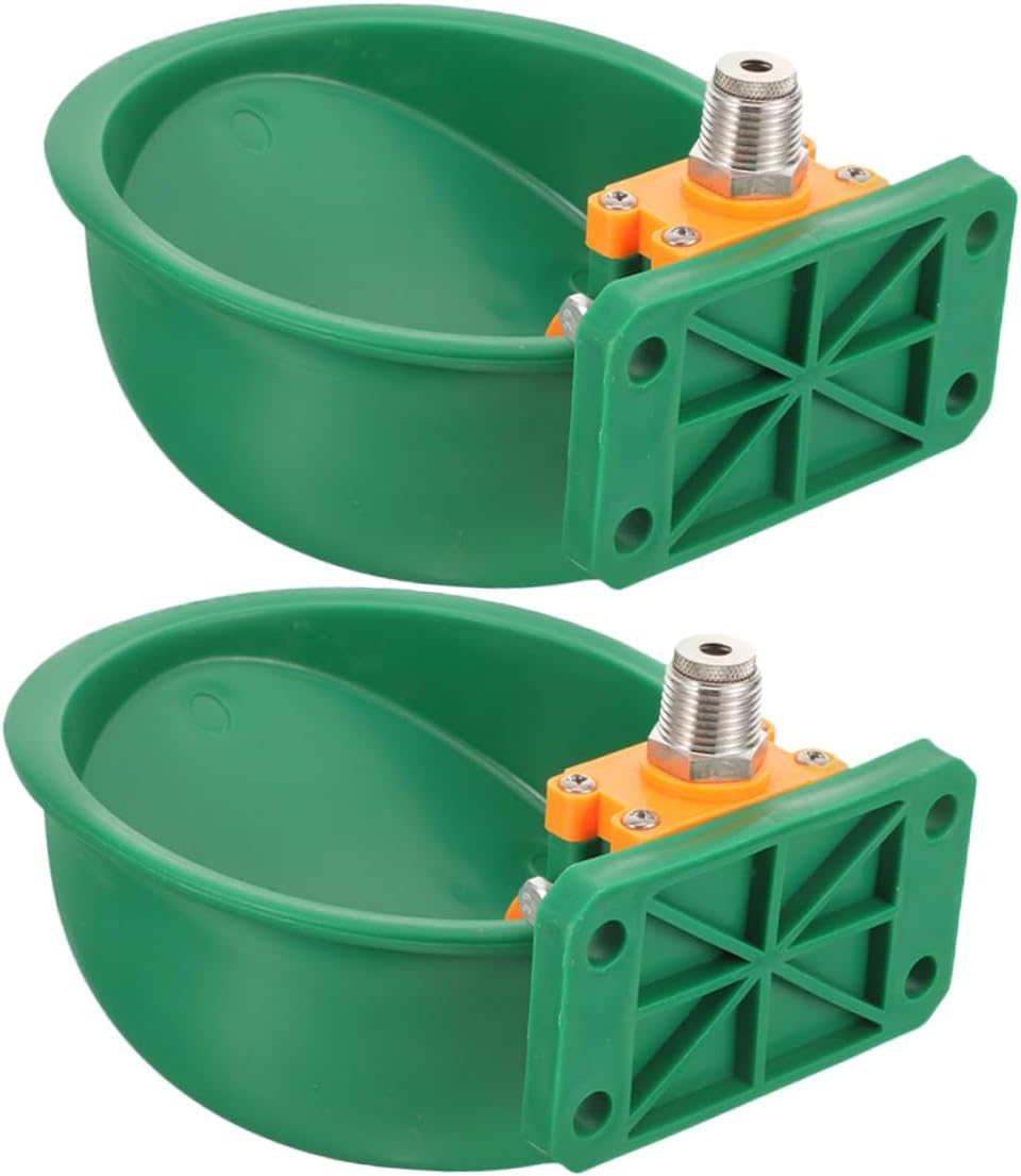 SUPVOX 2pcs Automatic Sheep and Goat Waterer Bowl Plastic Livestock Water Dispenser Easy to Install and Maintain Spillproof Design Water Saving for Farm Animals