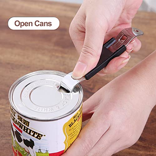 Beature 4 Pieces Magnetic Bottle Openers, Can Openers Can Tappers, Classic Portable Stainless Steel Opener For Beers Cans Beverages, Suitable For Camping And Traveling #TOP4