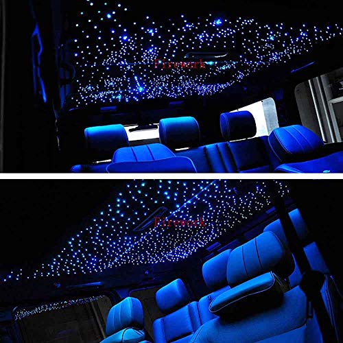 Car Use Bluetooth LED Fiber Optic Light Star Ceiling Kit, APP/Remote Controller Music Mode 6W RGB Starlight Headliner, 150pcs 0.03in 6.5ft - Thumbnail 7