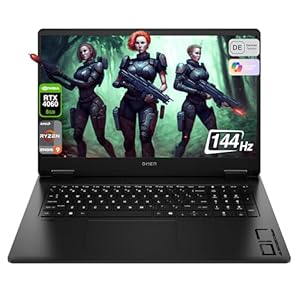HP Omen 17 Gaming Laptop, AMD Ryzen 9-8945HS, 64 GB DDR5 RAM, 1 TB PCIe SSD, 17.3" FHD IPS 144 Hz Display, Nvidia GeForce RTX 4060, QWERTZ 1-Zonen-RGB Tastatur, Windows 11 Home, Shadow Black