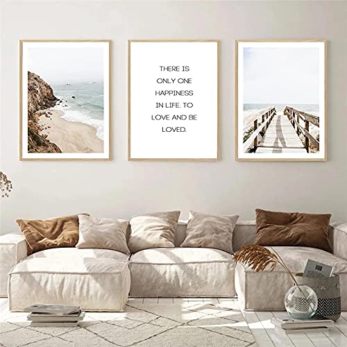 Toile Mur Art Giclée Paysage Scandinave Moderne sans Cadre pour Chambre 60x80cm