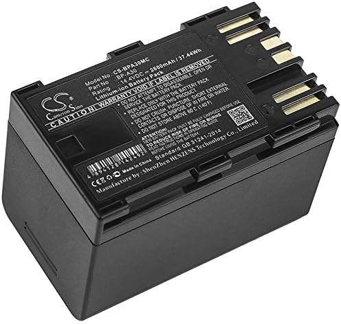 Battery for Canon CA-CP200L, EOS C200, EOS C200 PL, EOS C200B, EOS C300 Mark II, EOS C300 Mark II PL, XF705 PN: BP-A30 2600mAh / 37.44Wh