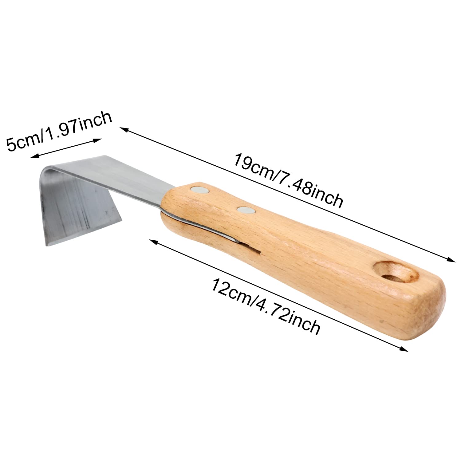 Honbay 1PCS Bark Removal Tool Log Peeler Tool Small Bark Stripping Tool with Wood Handle for Patio Lawn Yard Tree Debarking and Cutting