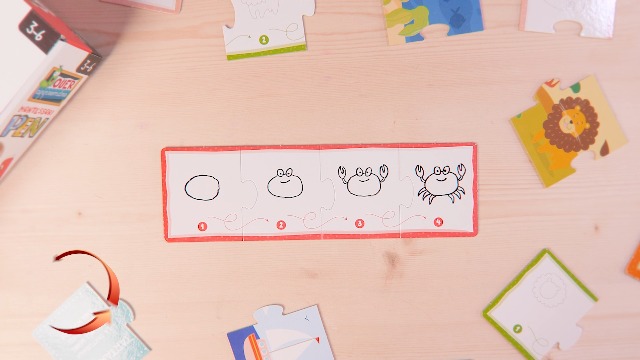 Lisciani - Montessori Pen : École De Dessin - Kit Stylo Ergonomique, Puzzle Et Ardoise Double Face Pour Enfants Dès 3 Ans - Apprendre à Tenir Un Stylo - Initiation Au Dessin
