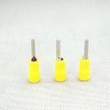 Davitu PTV 5.5-13 Pre-insulated Pin Lugs for 4 to 6 Square MM Wires 50PCS - (Color: YELLOW)
