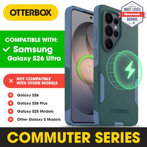 Image of OtterBox Samsung Galaxy S26 Ultra - Commuter Magnetic Case - Ocean Tides | 3X Military Drop Protection - Dual-Layer Design - Magnetic Fast Charge - Raised Edges - Port Covers