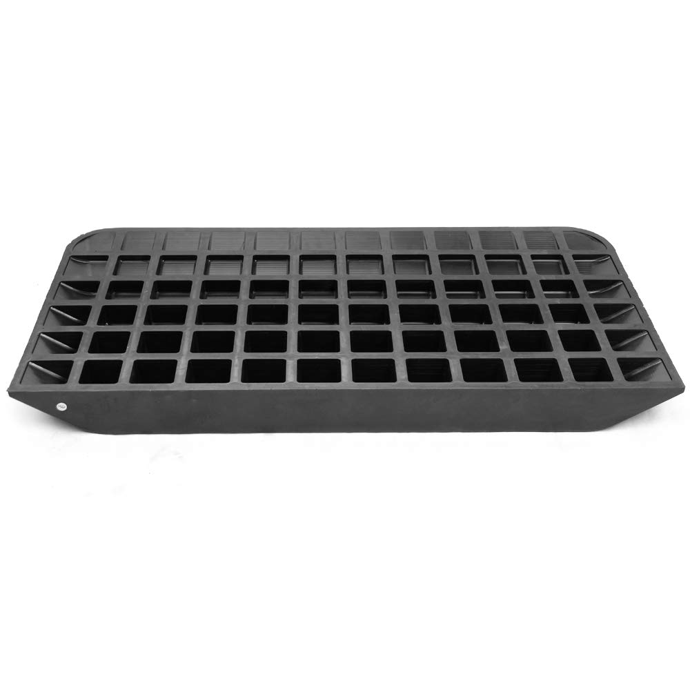 Rampa de Acceso para Silla de Ruedas eléctrica de Goma Maciza de 6,35 cm (6,35 cm, 1 Unidad, Color Negro)