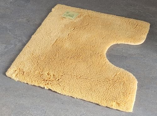 Kleine Wolke Bambou Sesam Gelb WC-Vorleger mit Ausschnitt 55x55 cm | 30 mm Flor | ohne Latex