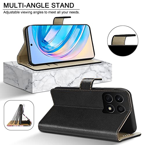 PIXFAB For Honor X8A 4G Leather Phone Case, Magnetic Closure Full Protection Book Folio Design - Image 4