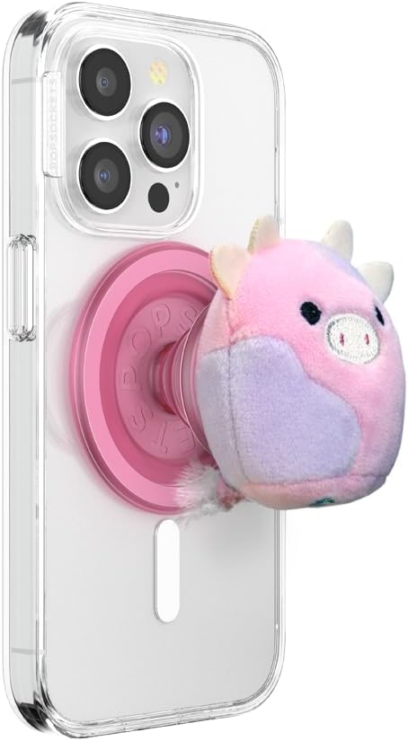PopSockets Phone Grip for MagSafe with Kickstand, Magnetic Stand, Swappable Top, Secure Hold for iPhone MagSafe Cases, Phone & Tablet Grip, Squishmallows - Patty