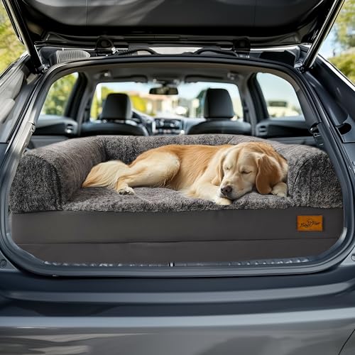 BingoPaw Foldable Human Dog Bed: Orthopedic Memory Foam Human Sized Dog Bed, Waterproof Pet Bed for People, Faux Fur Pet Couch for Adult Grey 180x95x28cm - Image 5