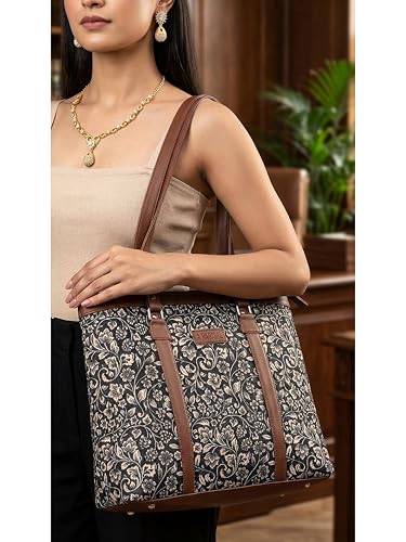 Image of Stylish Tote Bags for Office Use | Laptop Bag 15.6 inch | Purse for Women | Vegan Leather Handbag | Daily & Travel Use |