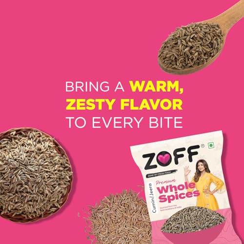 Image of Zoff Whole Cumin Seeds Jeera Whole 500gm - 100% Natural & Fresh - Hygienically Packed, Rich Aroma & Flavor - Nutrient-Rich Spice for Indian Cooking (Pack of 3)