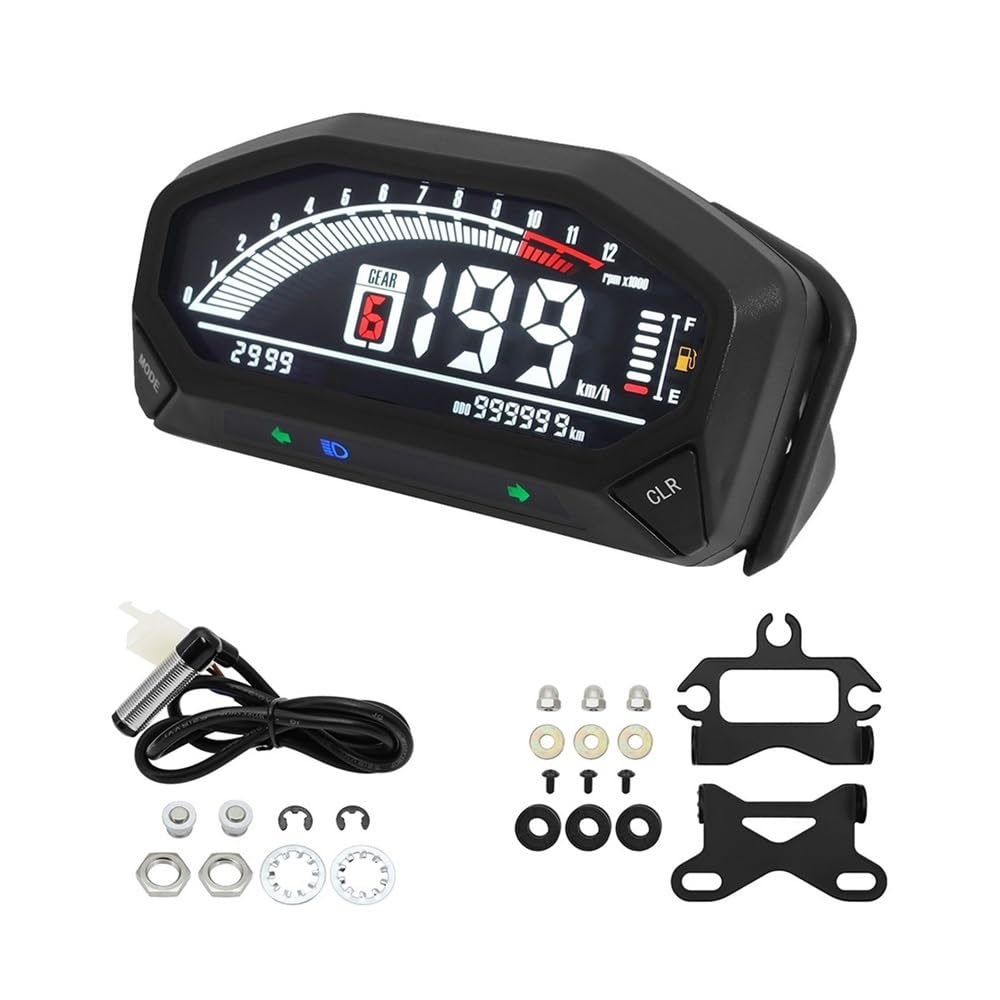 Speedometer Odometer Meter Universal Speedometer Km/h ODO Digital Panel Backlight Odometer Tachometer for Motorcycle 1 2 4 Cylinders