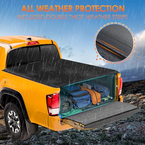 Image of Nilight Soft Roll Up Tonneau Cover for Toyota Tacoma 2016-2023 5ft Bed | Soft Pickup Bed Cover and Roll Up Cargo Cover Compatible with Toyota Tacoma 2016-2023 5ft Bed