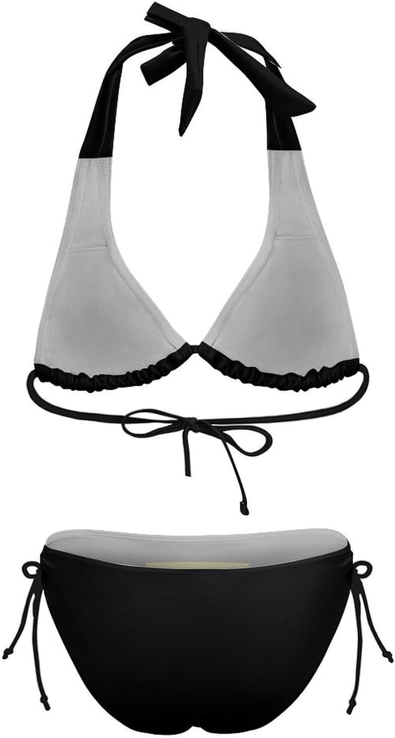 Flag Map of New Mexico Novelty Women's 2 Piece String Bikini Set Swimsuits Bathing Suit Swimwear
