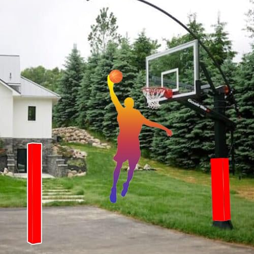 Rembourrage pour panier de basket et poteau carré - Évitez les chocs et rayures (Rouge)