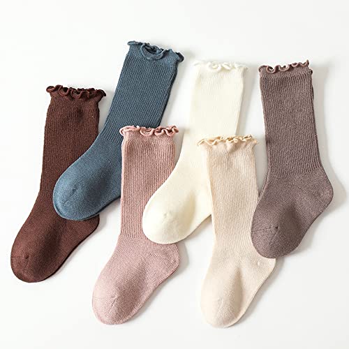 FYLuoke Baby Knee High Stockings - Girls & Boys Toddlers & Newborn Long Socks with Ruffles3