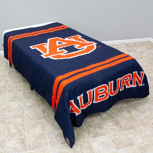 Image of Everything Comfy Auburn Tigers Reversible Big Logo Soft and Colorful Comforter, Full