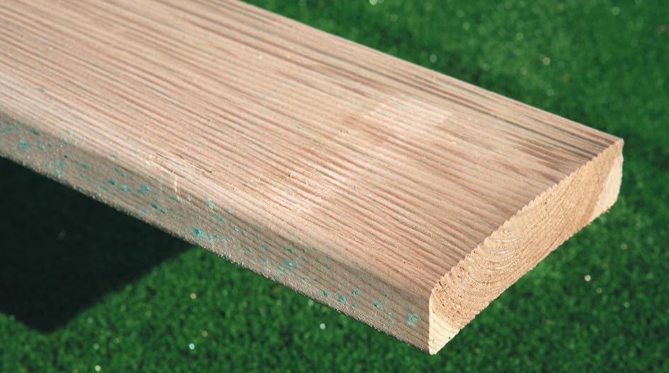 Suinga Lame de terrasse en Bois traité 300x12,5 cm, Planche Lisse en mélèze Planche à Bords...